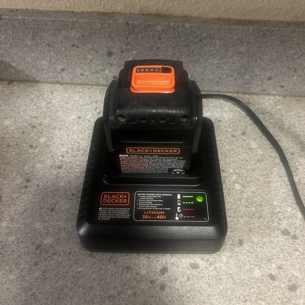 Black & Decker 36v-40V Lithium Battery Charger LCS36 & 40V Battery LBXR36 Tested